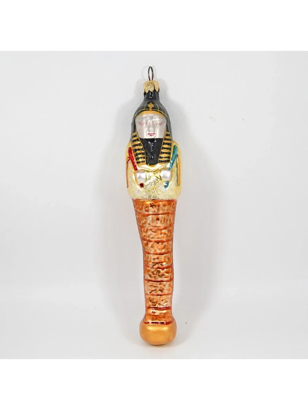 Christopher Radko All Wrapped Up Egyptian Mummy Sarcophagus Halloween Ornament
